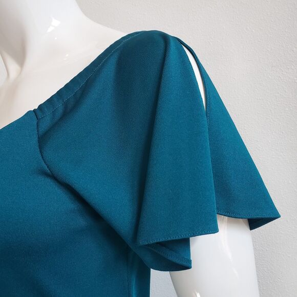Vintage 70s Teal Tunic Blouse - Picture 5 of 7
